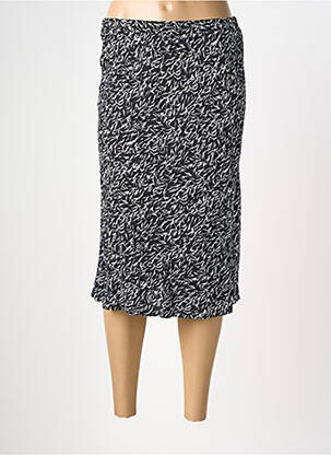Jupe mi-longue taille normale noir GUY DUBOUIS femme