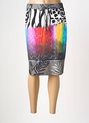 Jupe mi-longue stretch gris MERI & ESCA femme