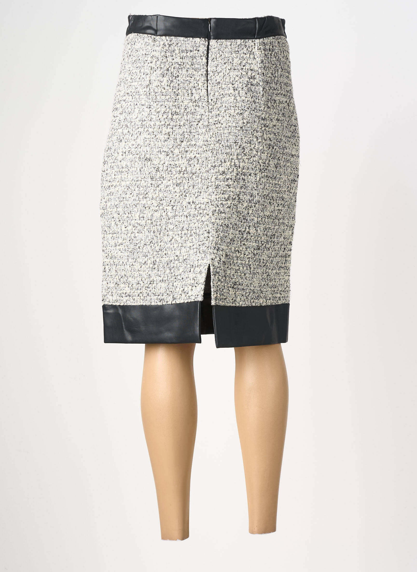 Jupe mi-longue taille haute gris MERI & ESCA femme