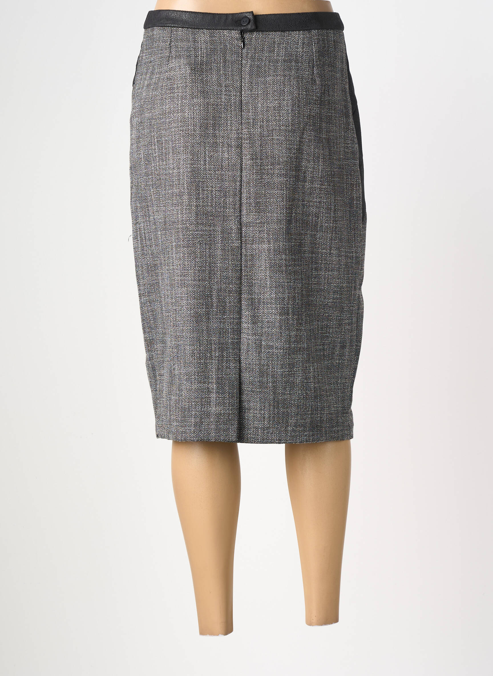 Jupe mi-longue taille normale gris GUY DUBOUIS femme