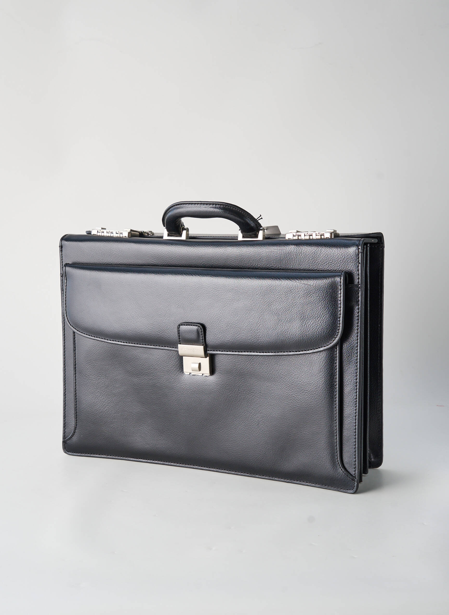 Sac cuir grainé noir GERARD HENON homme