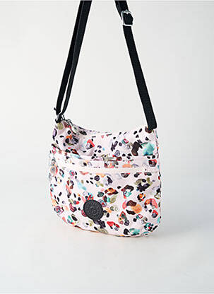 Sac fermeture zippée forme rectangulaire blanc KIPLING femme