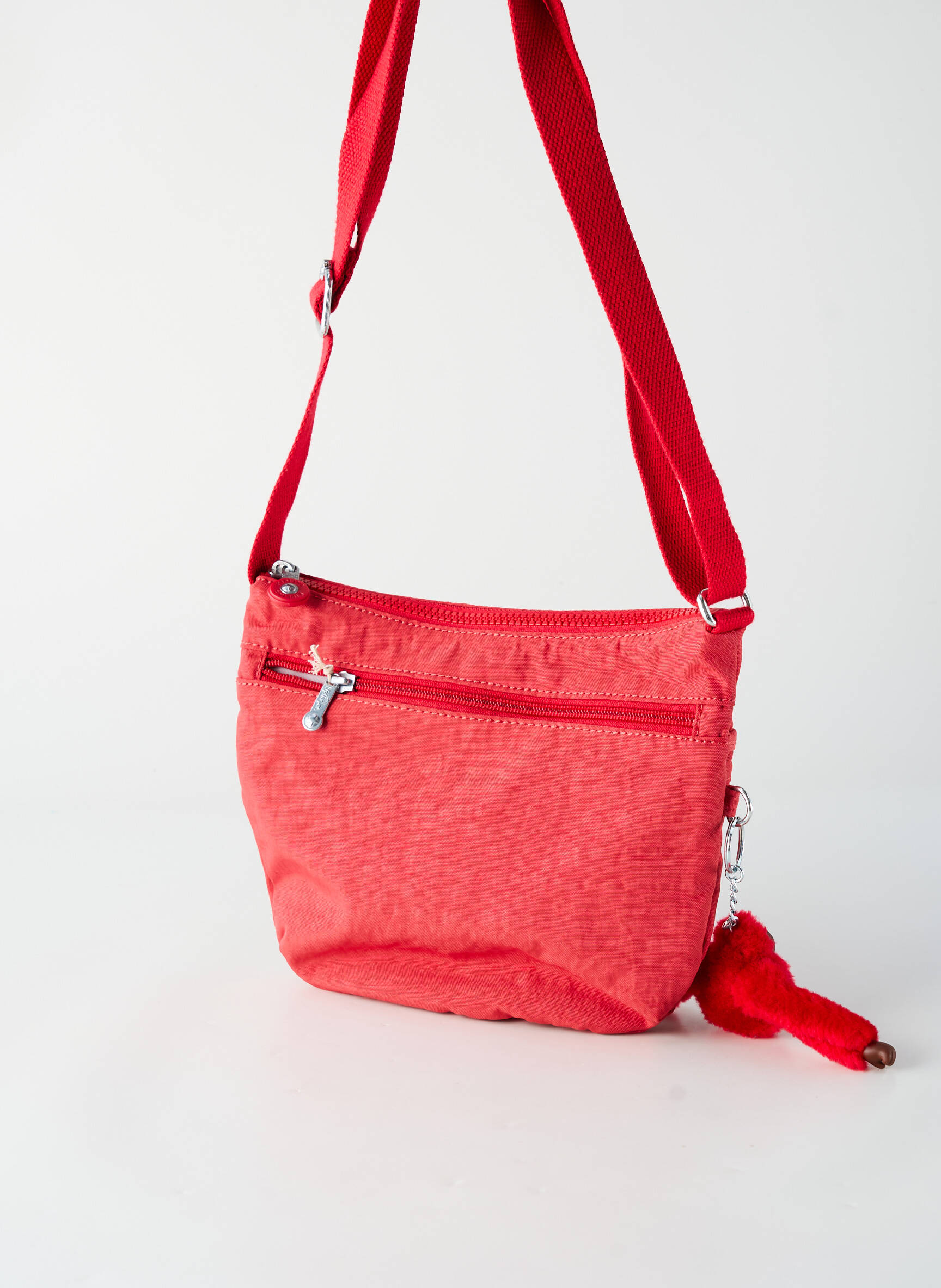 Sac fermeture zippée forme rectangulaire rouge KIPLING femme