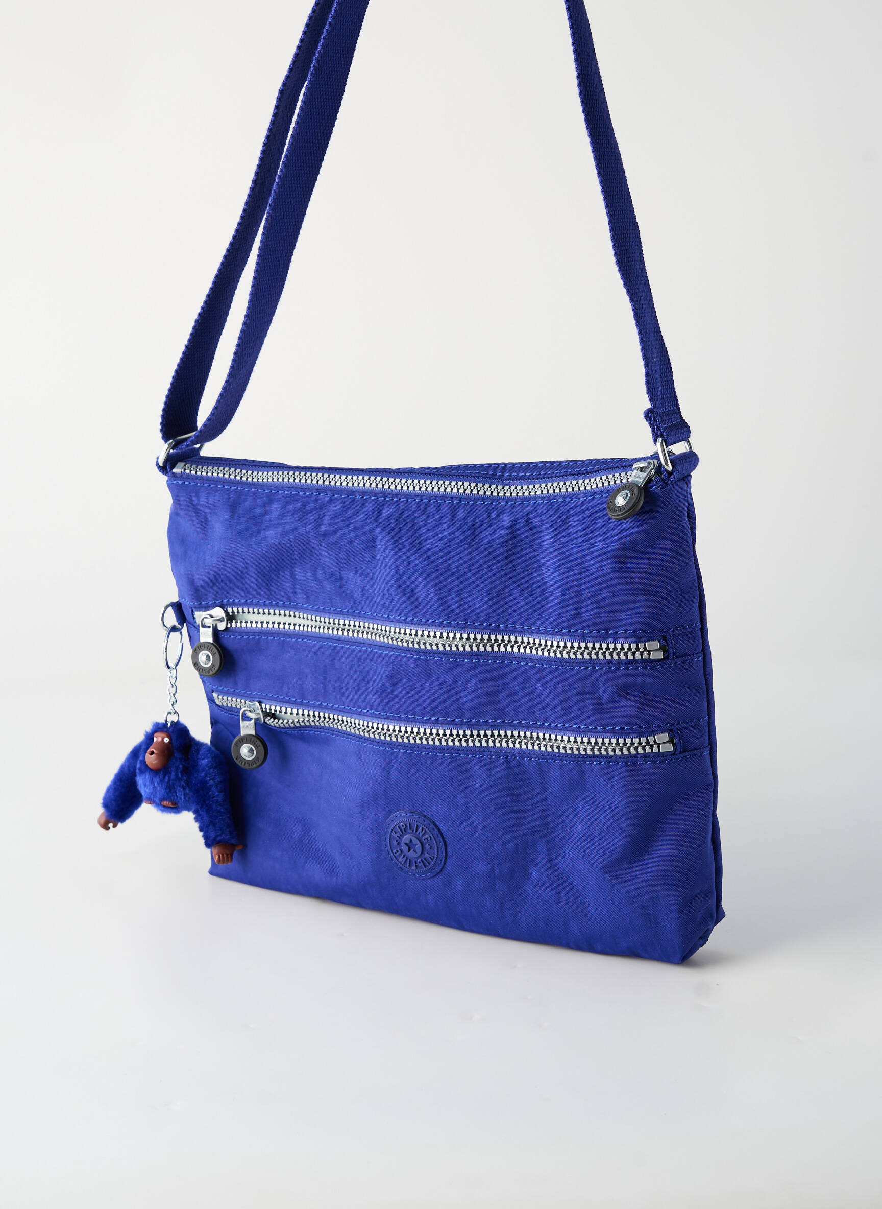 Sac fermeture zippée forme rectangulaire bleu KIPLING femme