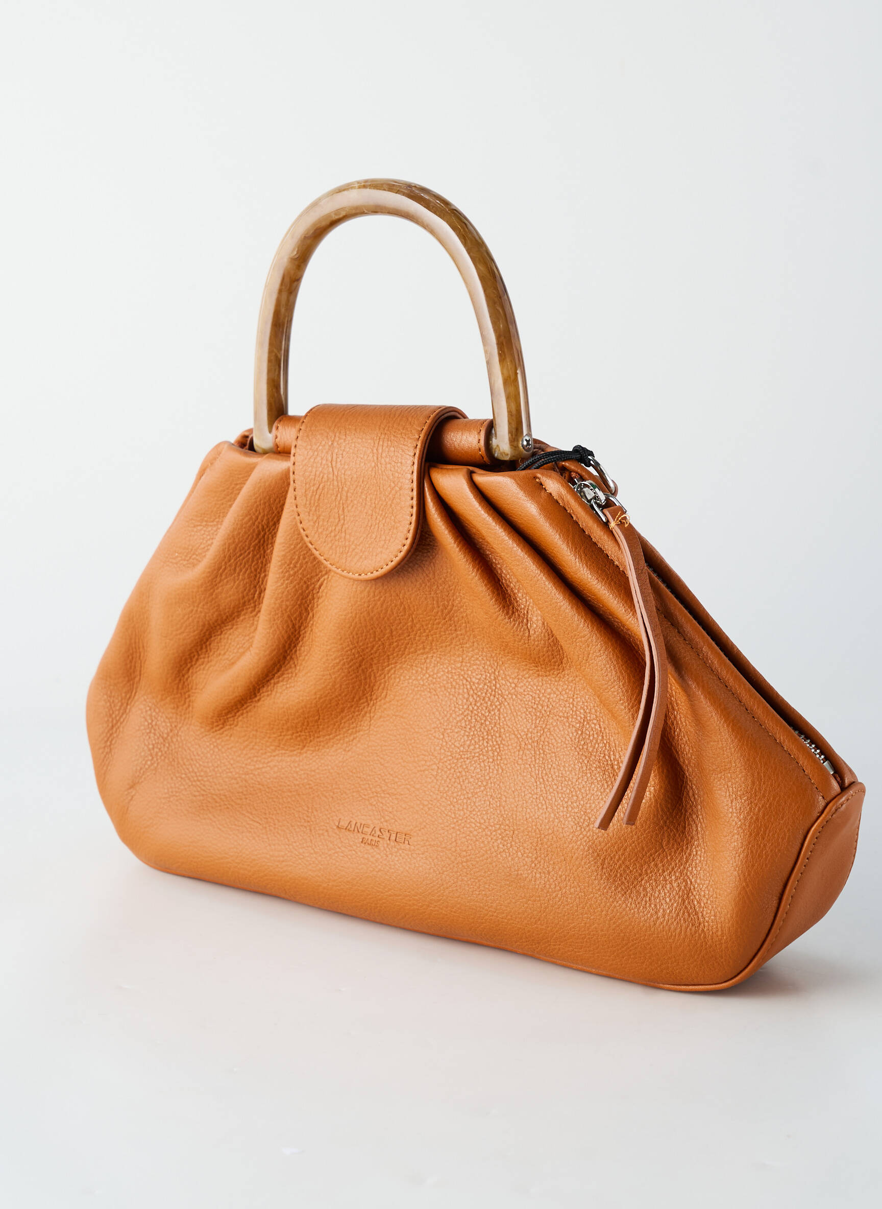 Sac multipoches forme bourse marron LANCASTER femme