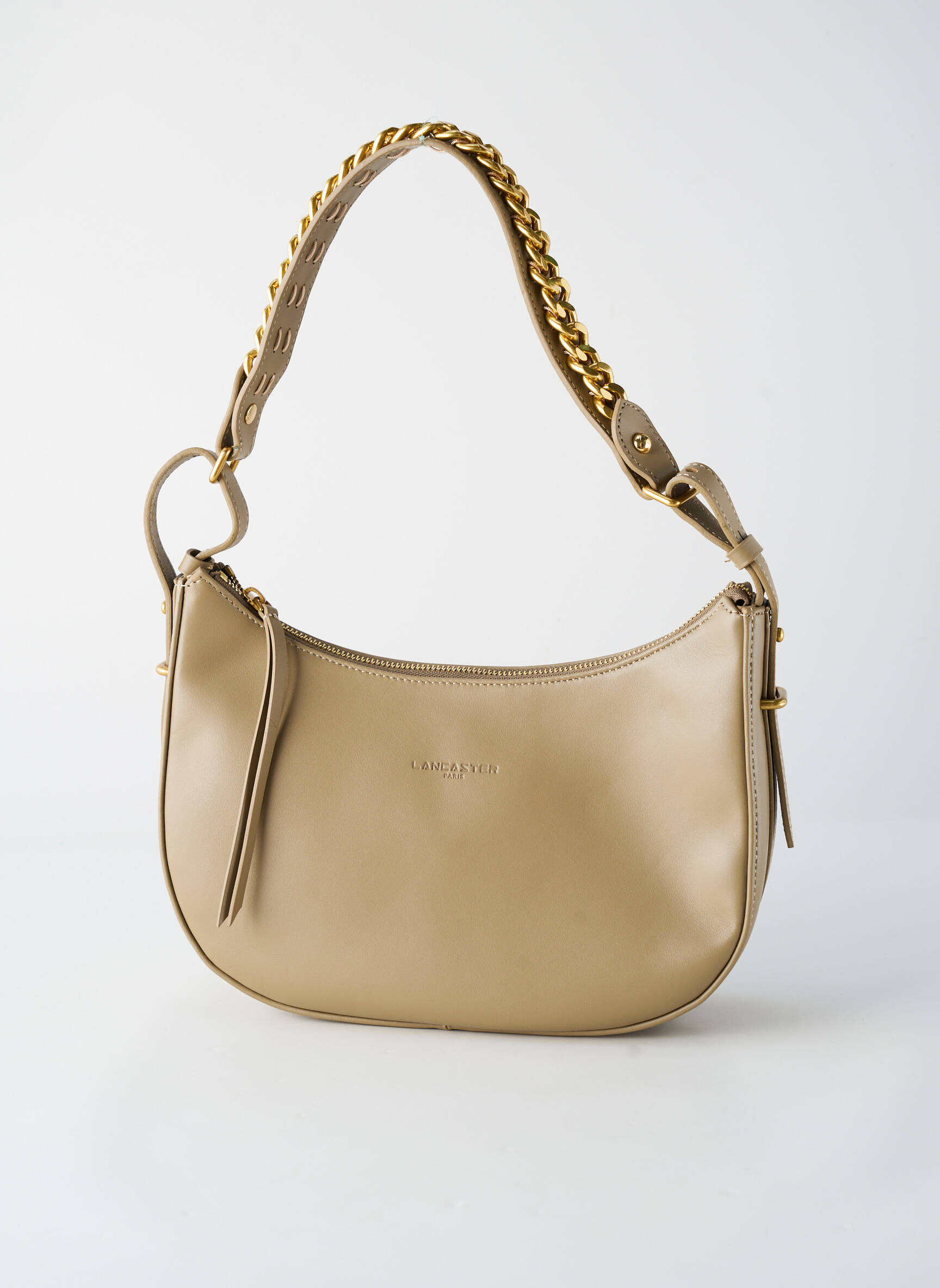 Sac fermeture zippée forme rectangulaire gris LANCASTER femme
