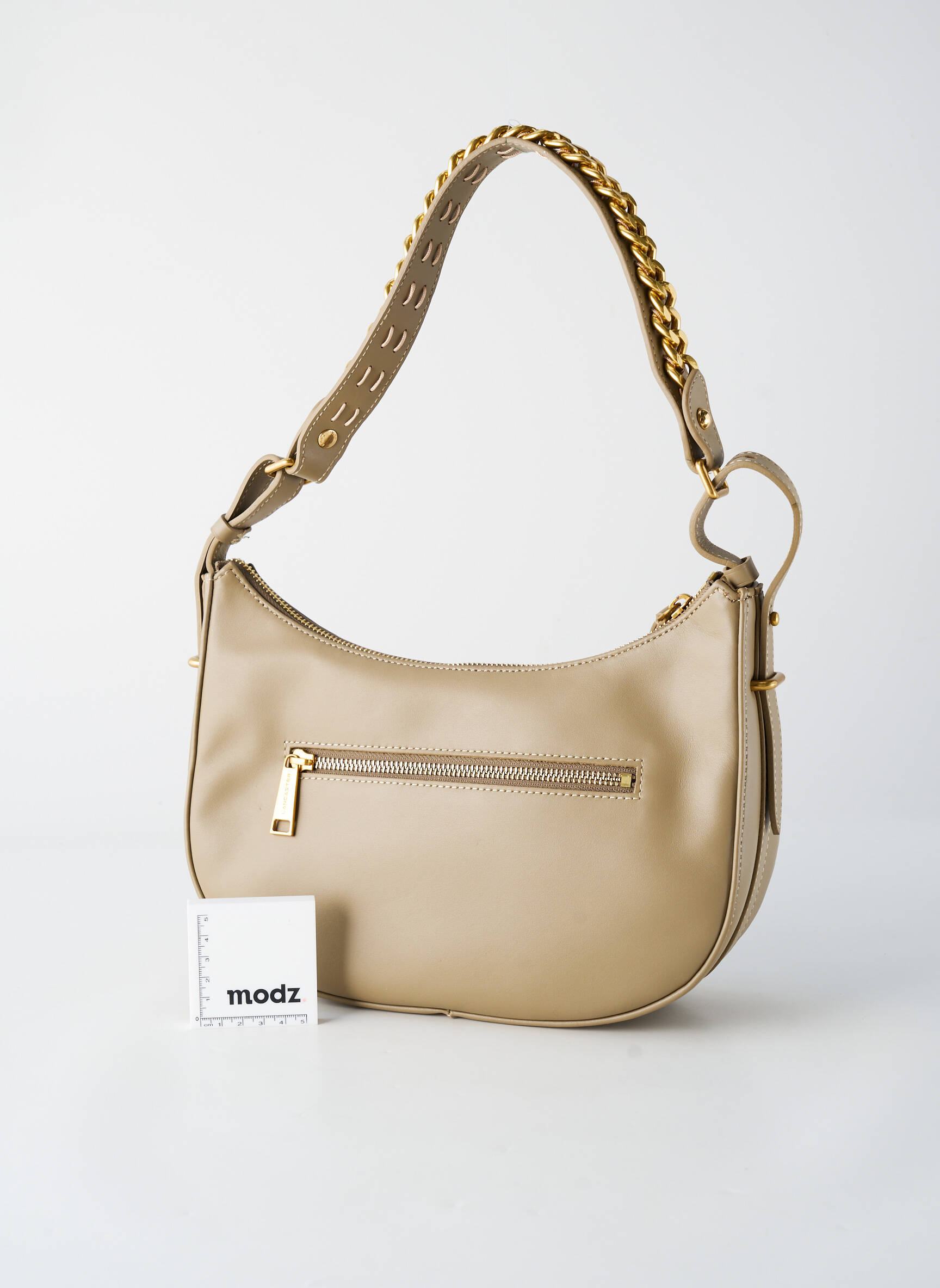 Sac fermeture zippée forme rectangulaire gris LANCASTER femme
