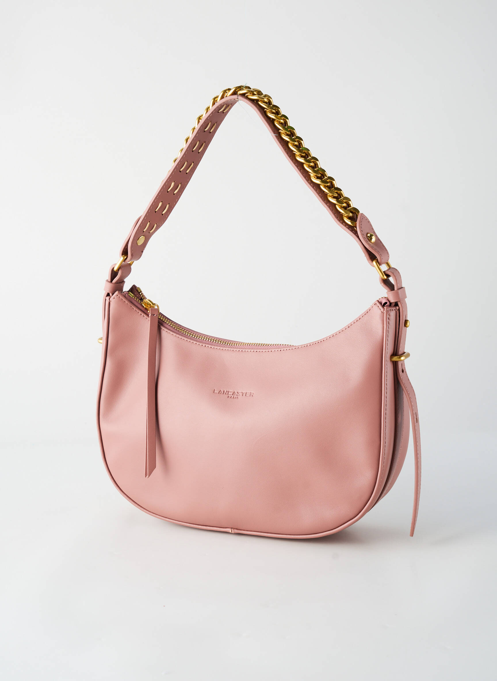Sac fermeture zippée forme rectangulaire rose LANCASTER femme