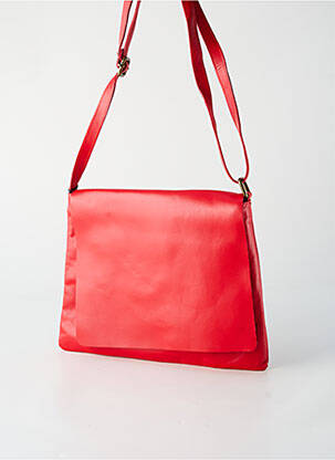 Sac fermeture zippée forme rectangulaire rouge LANGO'S femme