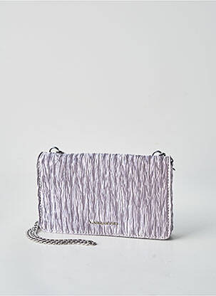Sac bandoulière forme rectangulaire argent LANCASTER femme