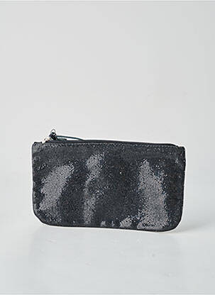 Trousse effet matière satinée noir LOUISON femme