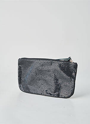 Trousse effet matière satinée noir LOUISON femme