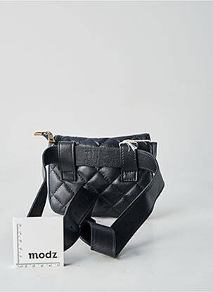 Sac cuir grainé forme rectangulaire noir LANGO'S femme