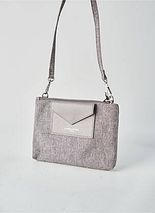 Sac fermeture zippée forme rectangulaire gris LANCASTER femme