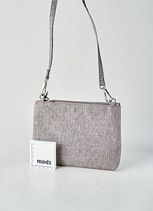 Sac fermeture zippée forme rectangulaire gris LANCASTER femme