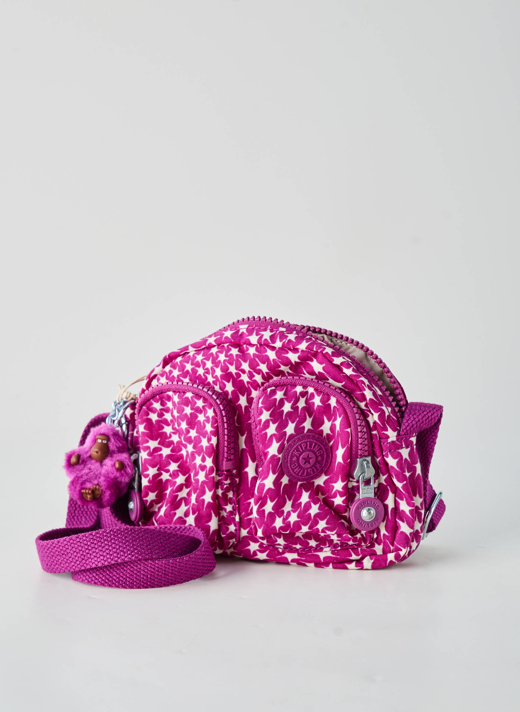 Sac fermeture zippée forme rectangulaire violet KIPLING femme
