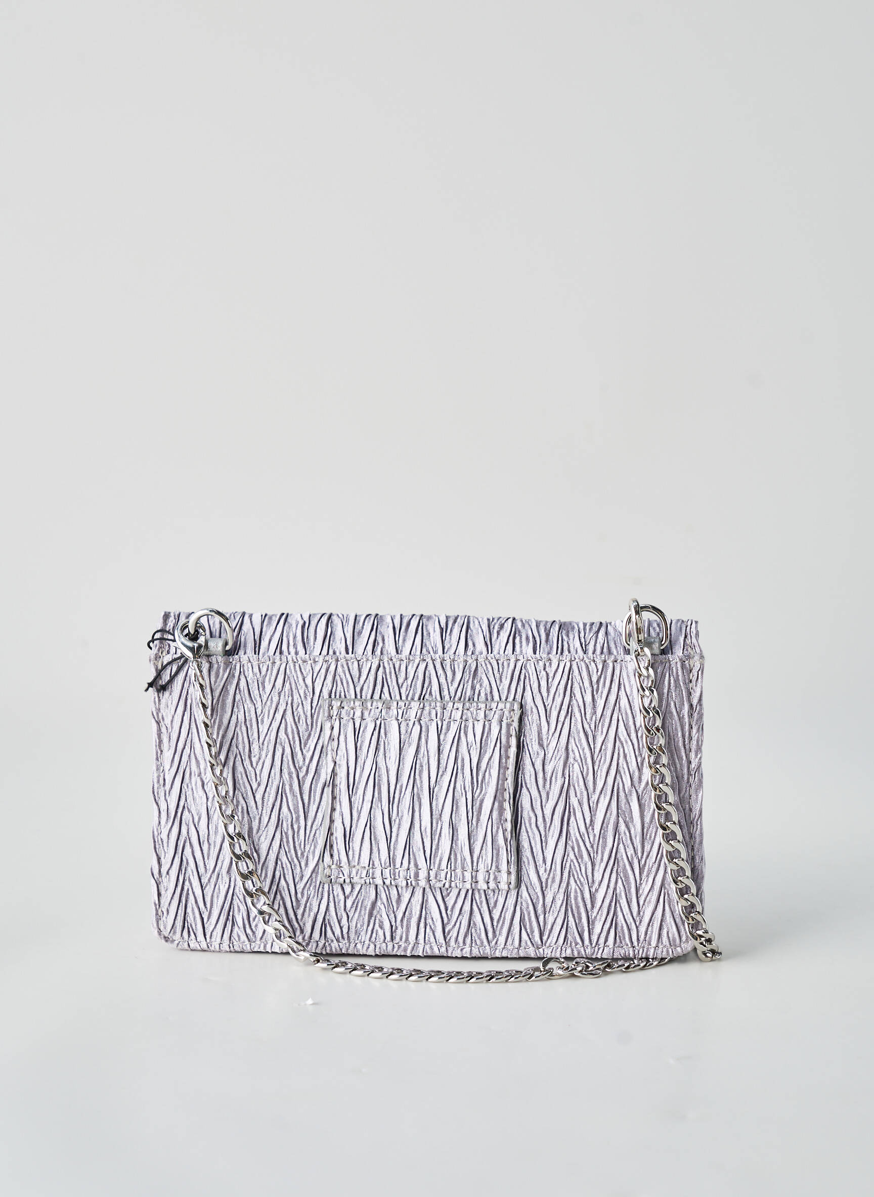 Sac bandoulière forme rectangulaire argent LANCASTER femme