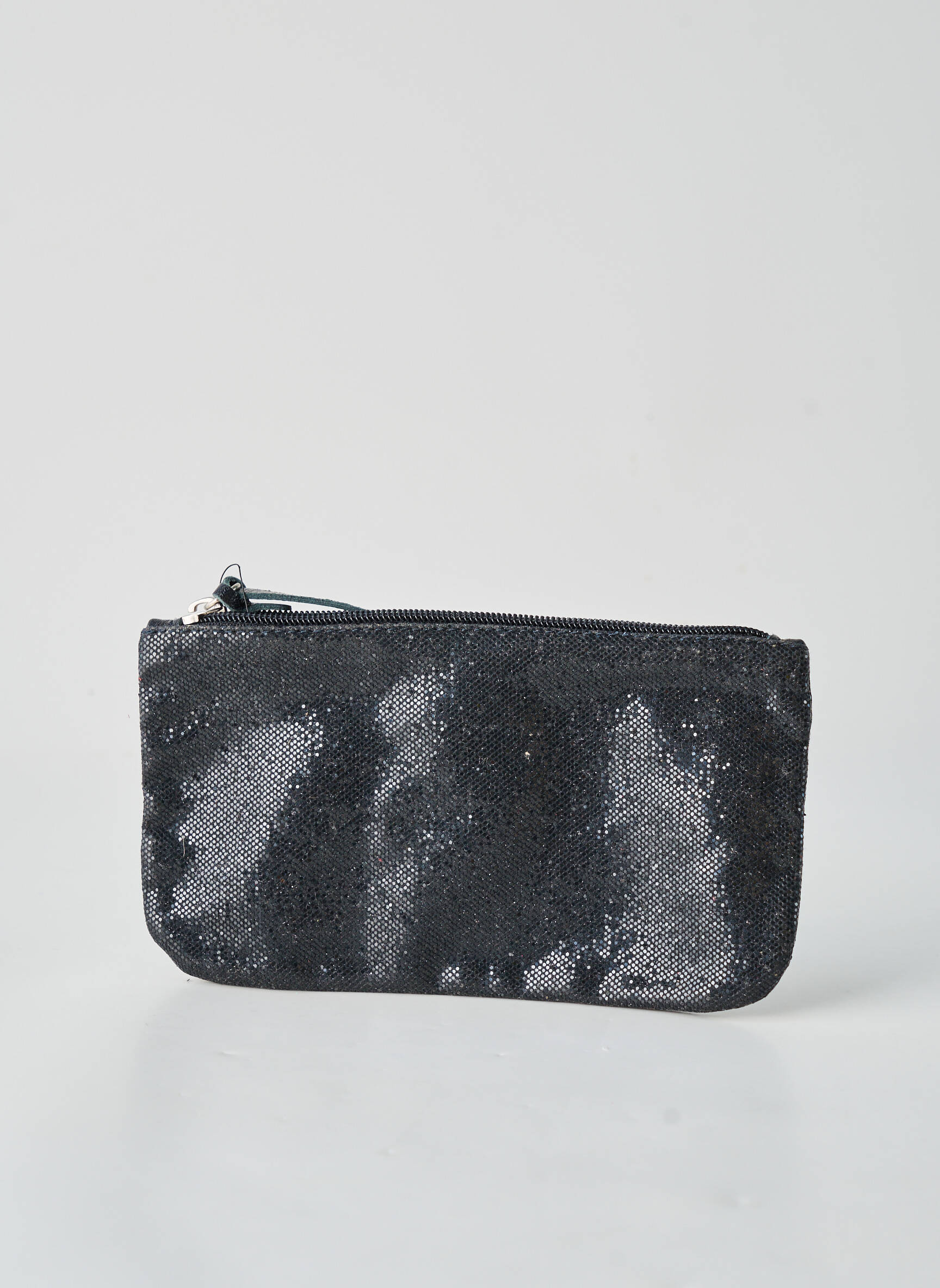 Trousse effet matière satinée noir LOUISON femme