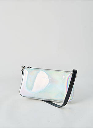 Sac fermeture zippée forme rectangulaire argent LANCASTER femme