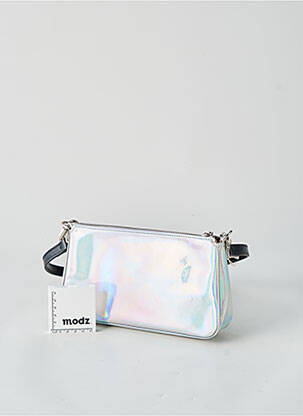 Sac fermeture zippée forme rectangulaire argent LANCASTER femme