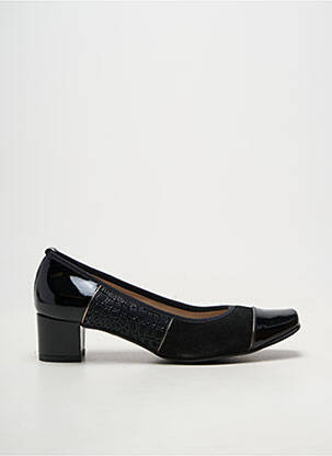 Escarpins bout carré talon de 4 à 6cm noir BRENDA ZARO femme