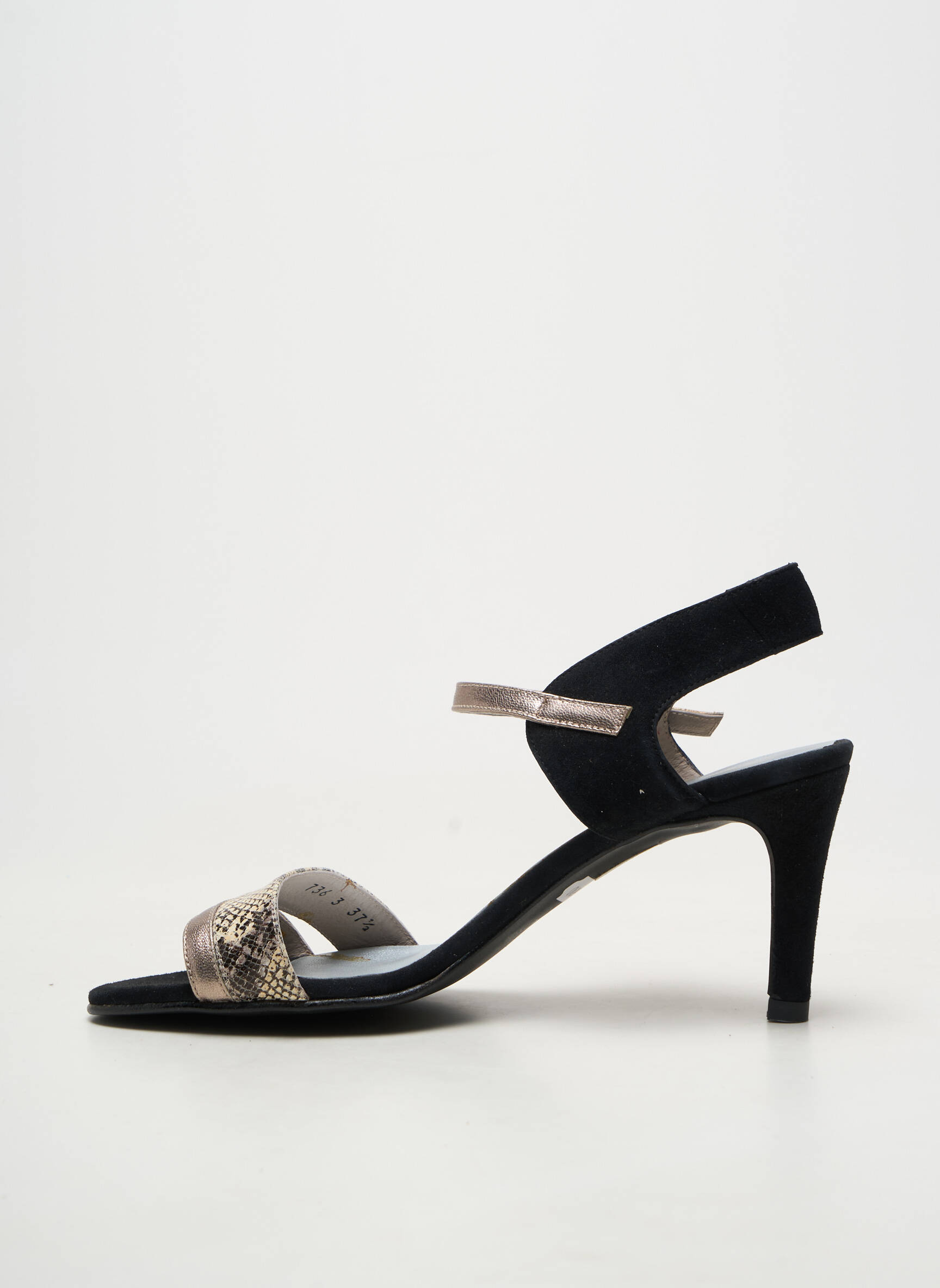 Sandales/nu pieds fermeture boucle(s) talon de 7 à 9cm noir BRENDA ZARO femme