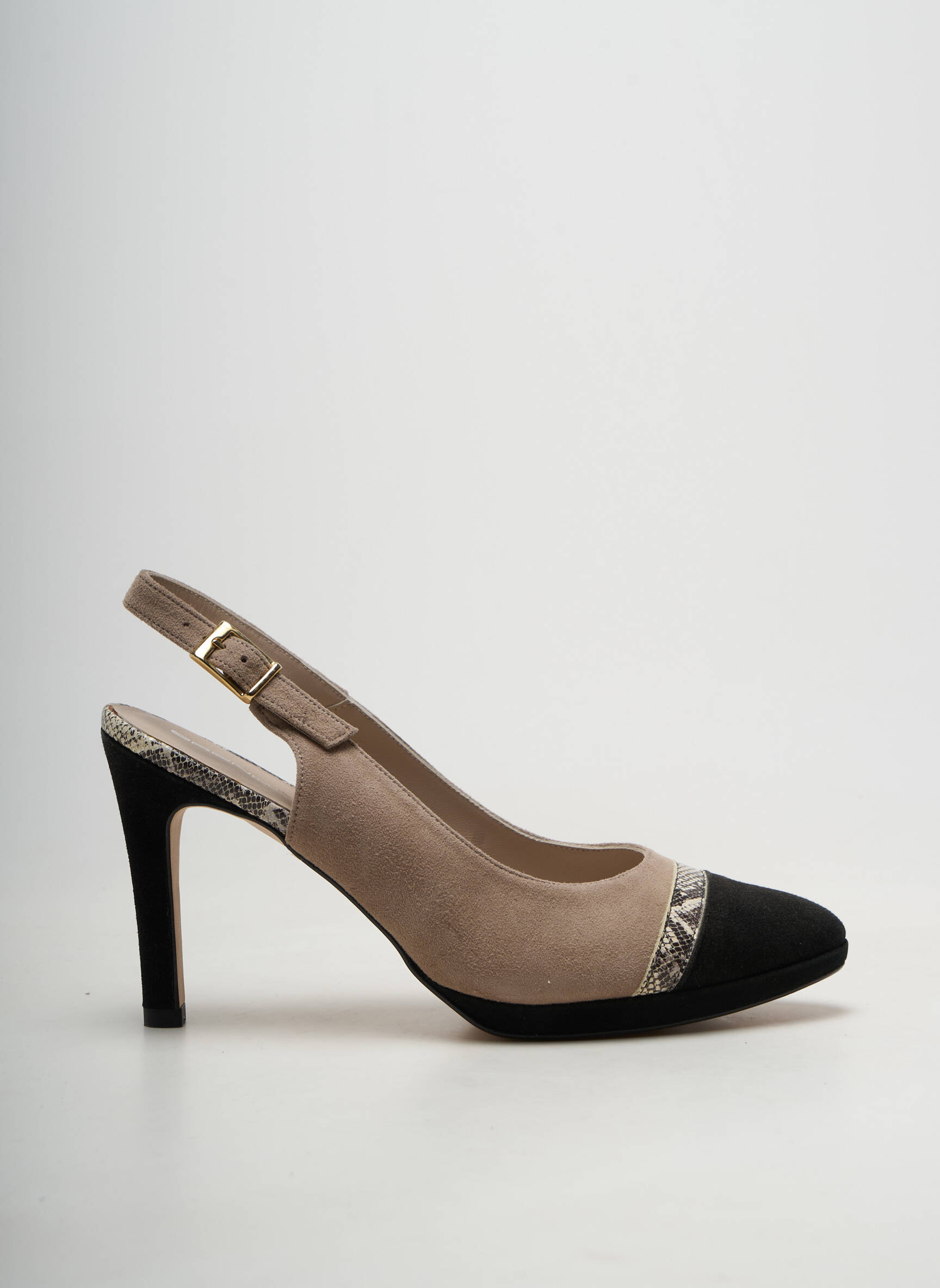 Escarpins fermeture boucle(s) talon de 7 à 9cm beige BRENDA ZARO femme