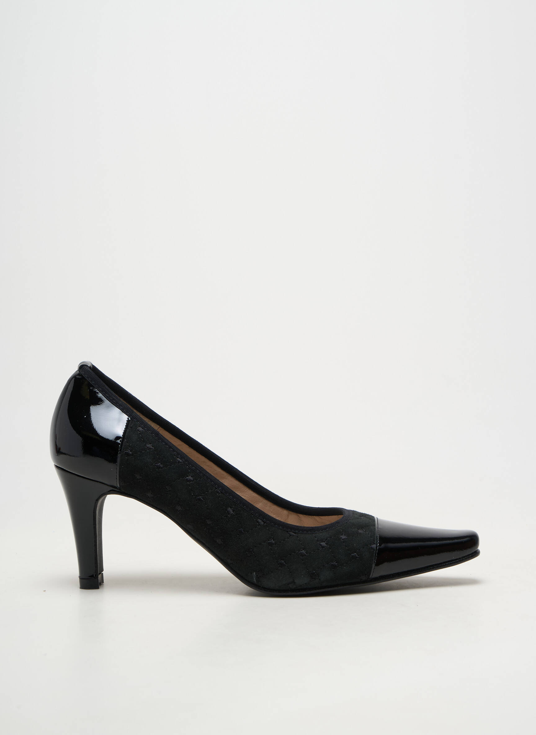 Escarpins bout carré talon de 7 à 9cm noir BRENDA ZARO femme