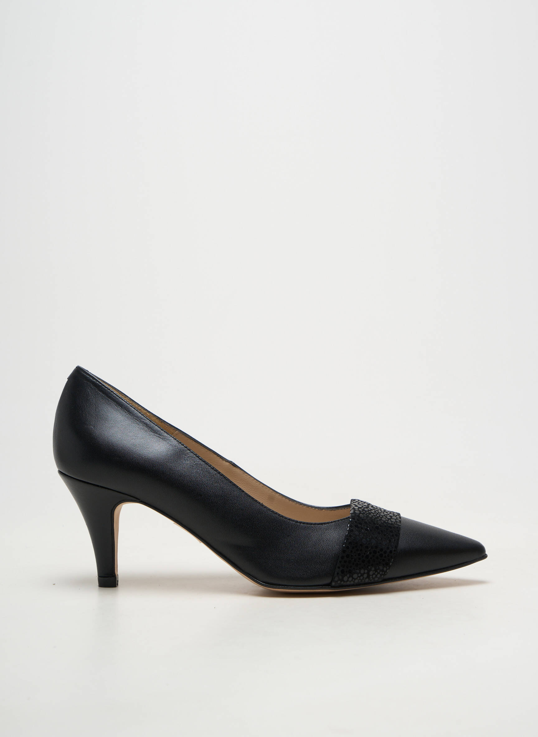 Escarpins matière lisse talon de 7 à 9cm noir BRENDA ZARO femme