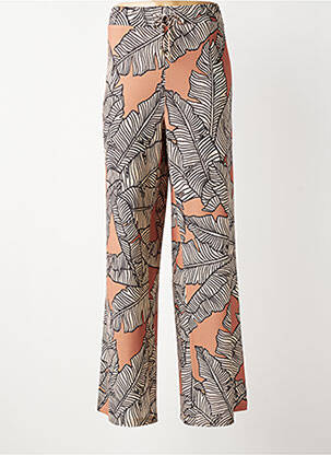 Pantalon droit stretch taille normale marron FUEGO WOMAN femme
