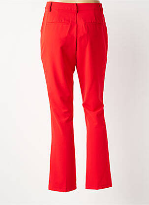 Pantalon droit tissage popeline taille normale rouge LOLA CASADEMUNT femme
