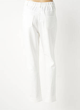 Pantalon droit stretch taille normale blanc LEO & UGO femme