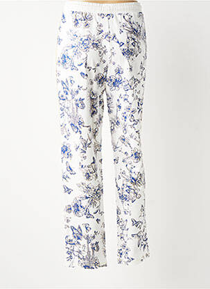 Pantalon droit stretch taille normale blanc LEO & UGO femme
