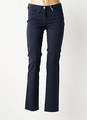 Pantalon droit stretch taille normale bleu TONI femme