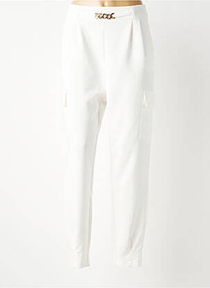 Pantalon droit stretch taille normale blanc LESLIE femme