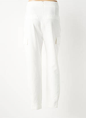 Pantalon droit stretch taille normale blanc LESLIE femme
