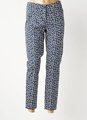Pantalon slim tissage popeline taille normale bleu GARDEUR femme