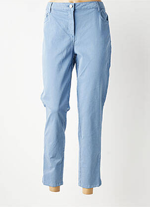 Pantalon droit stretch taille normale bleu FUEGO WOMAN femme