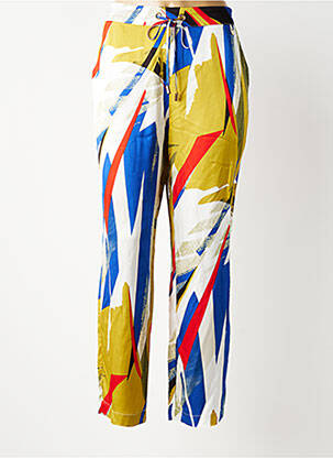 Pantalon droit taille élastique taille normale vert LOLA CASADEMUNT femme