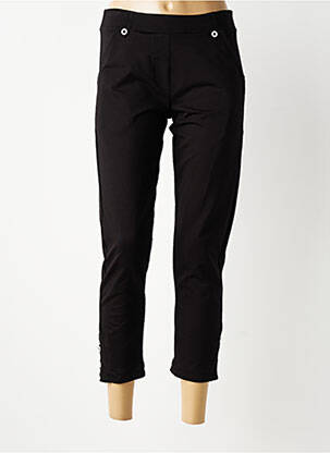 Pantalon 7/8 stretch taille normale noir DOLCEZZA femme
