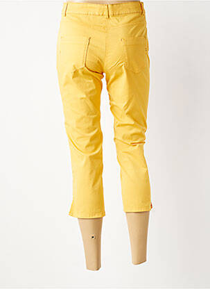 Pantacourt stretch taille normale jaune FUEGO WOMAN femme