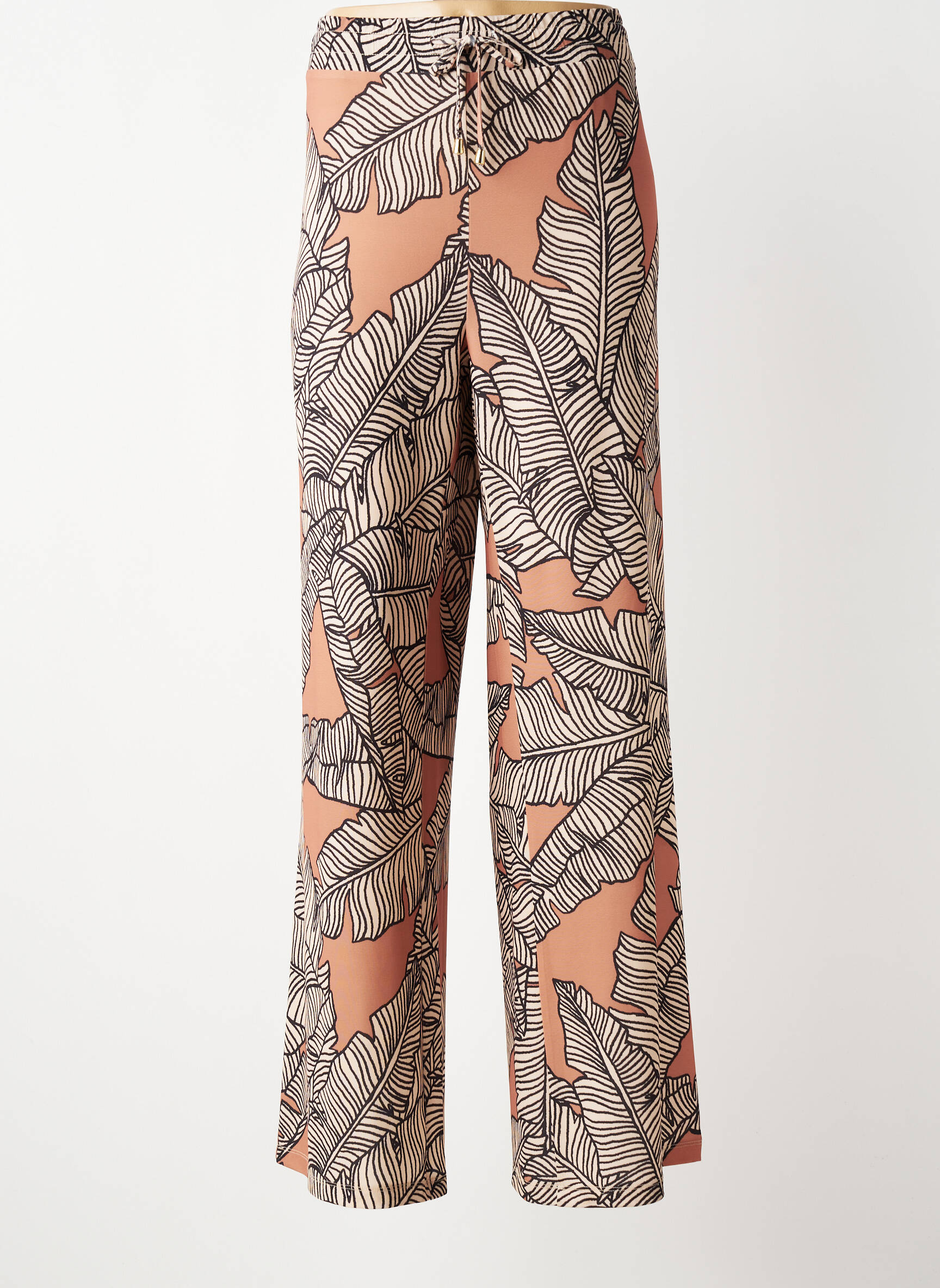 Pantalon droit stretch taille normale marron FUEGO WOMAN femme