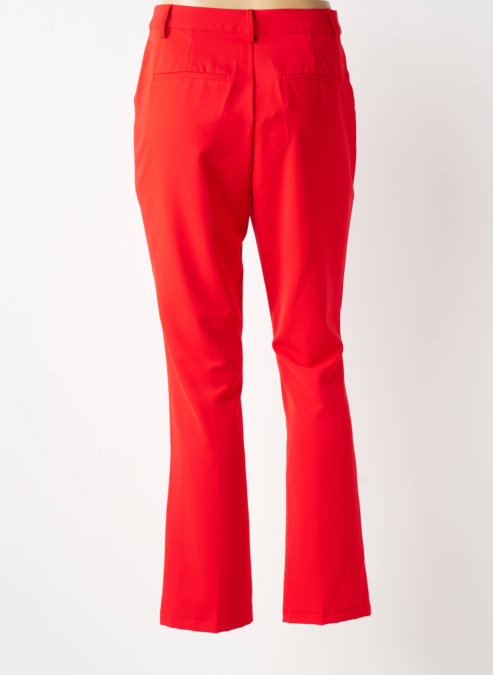 Pantalon droit tissage popeline taille normale rouge LOLA CASADEMUNT femme
