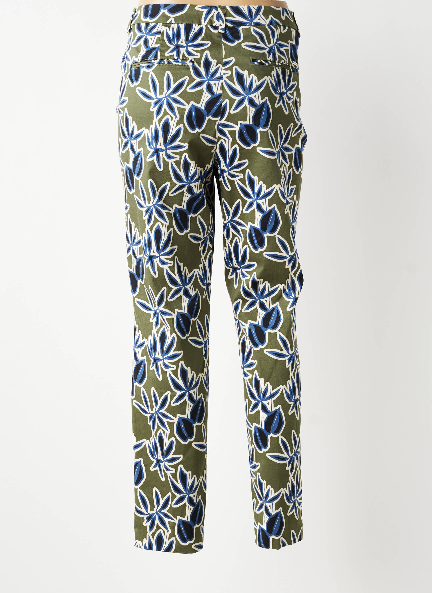 Pantalon droit stretch taille normale vert GARDEUR femme