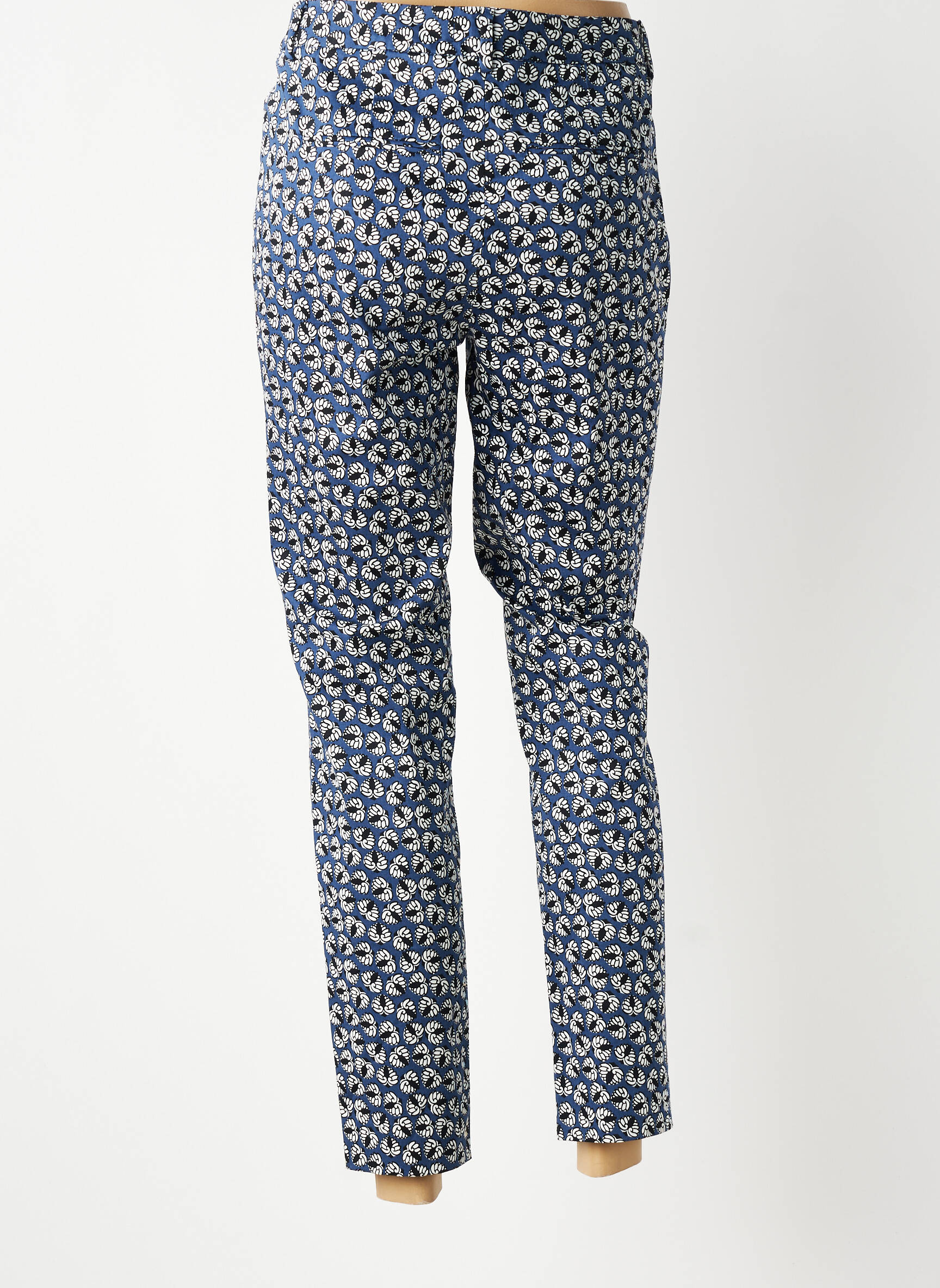 Pantalon slim tissage popeline taille normale bleu GARDEUR femme