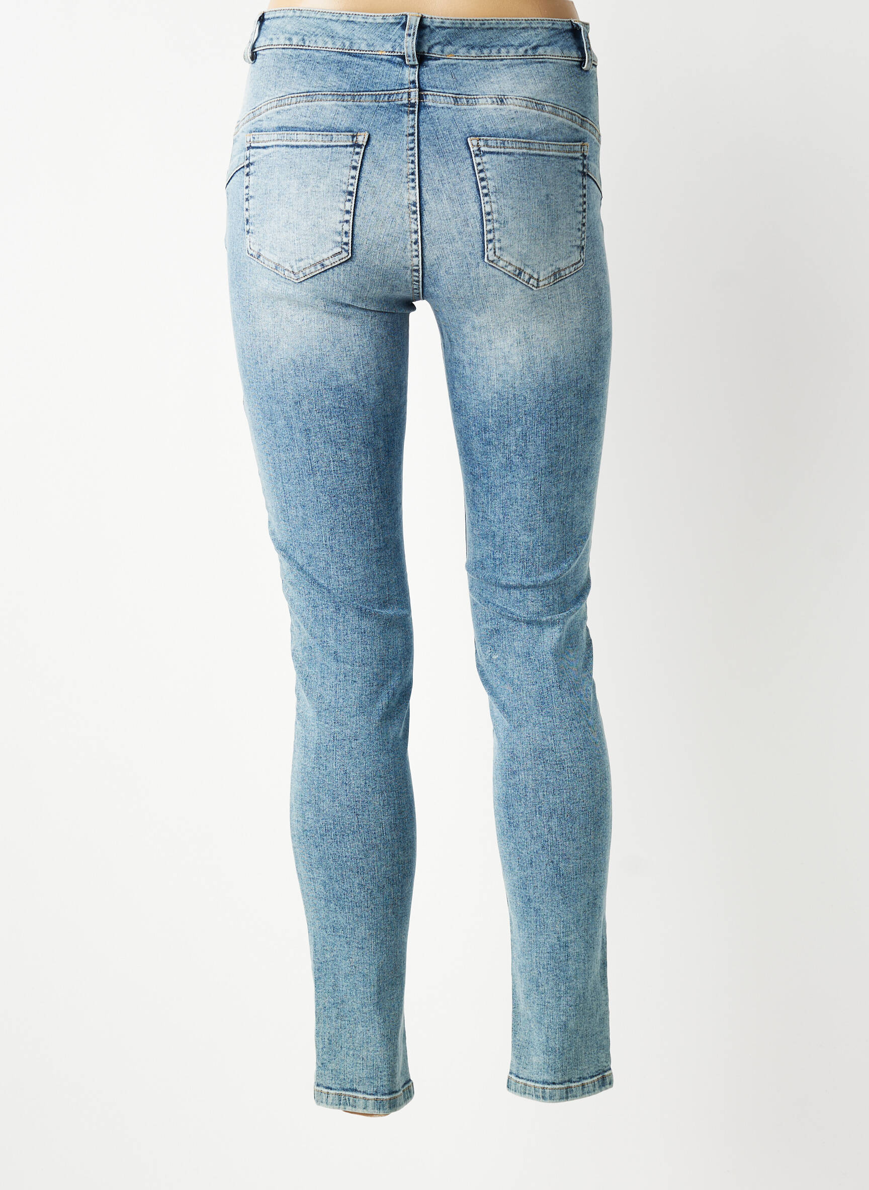 Jeans skinny taille normale taille normale bleu LESLIE femme