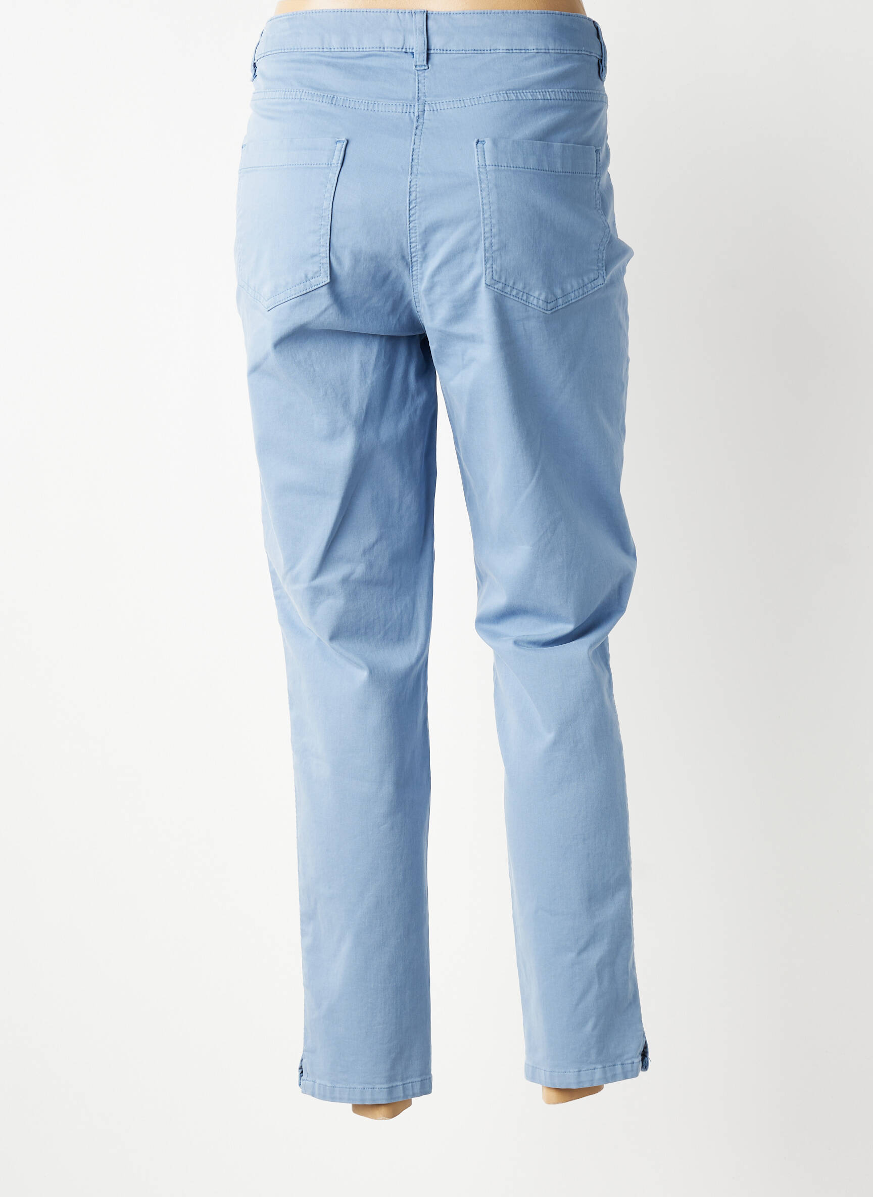 Pantalon droit stretch taille normale bleu FUEGO WOMAN femme