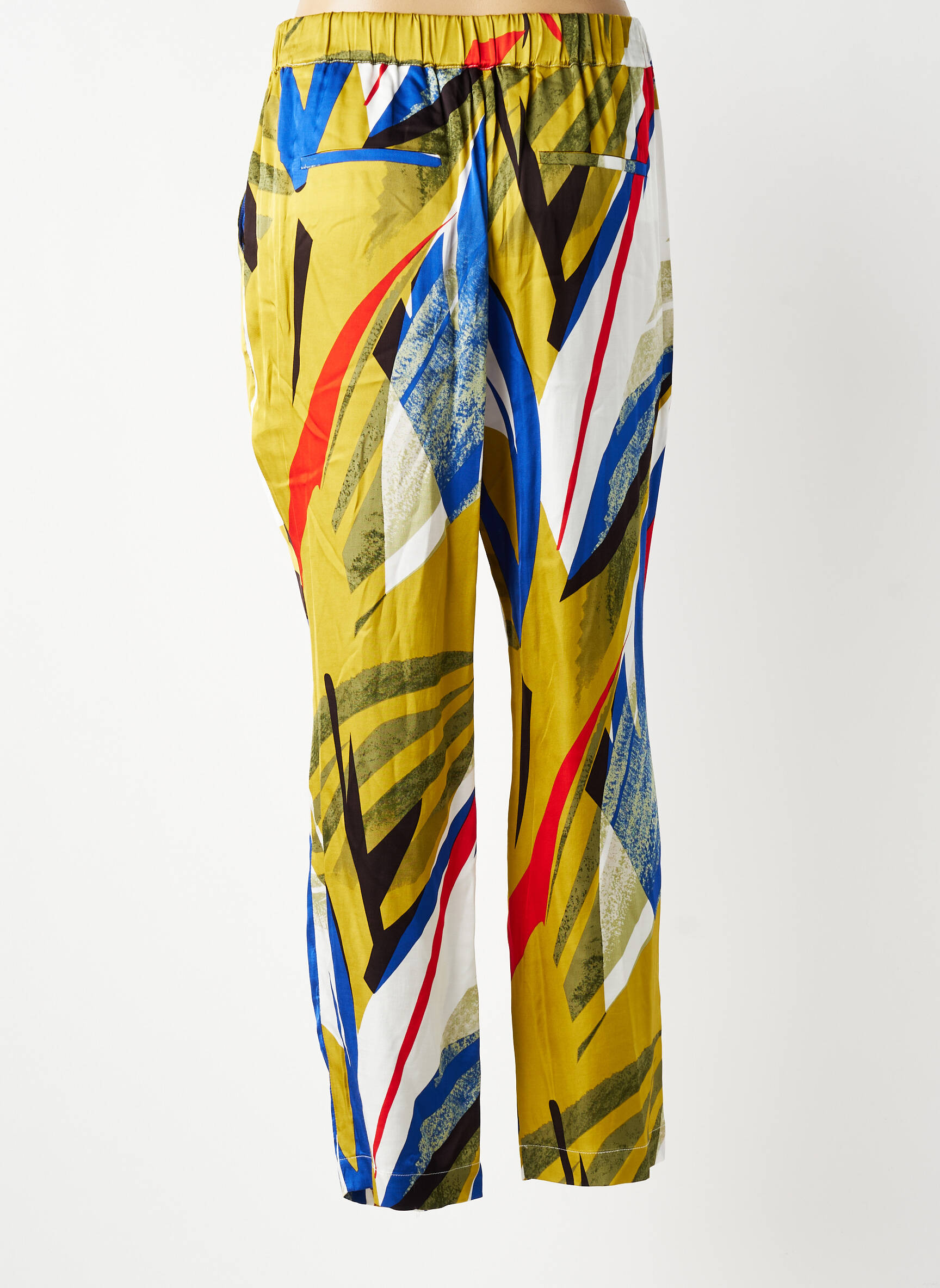 Pantalon droit taille élastique taille normale vert LOLA CASADEMUNT femme