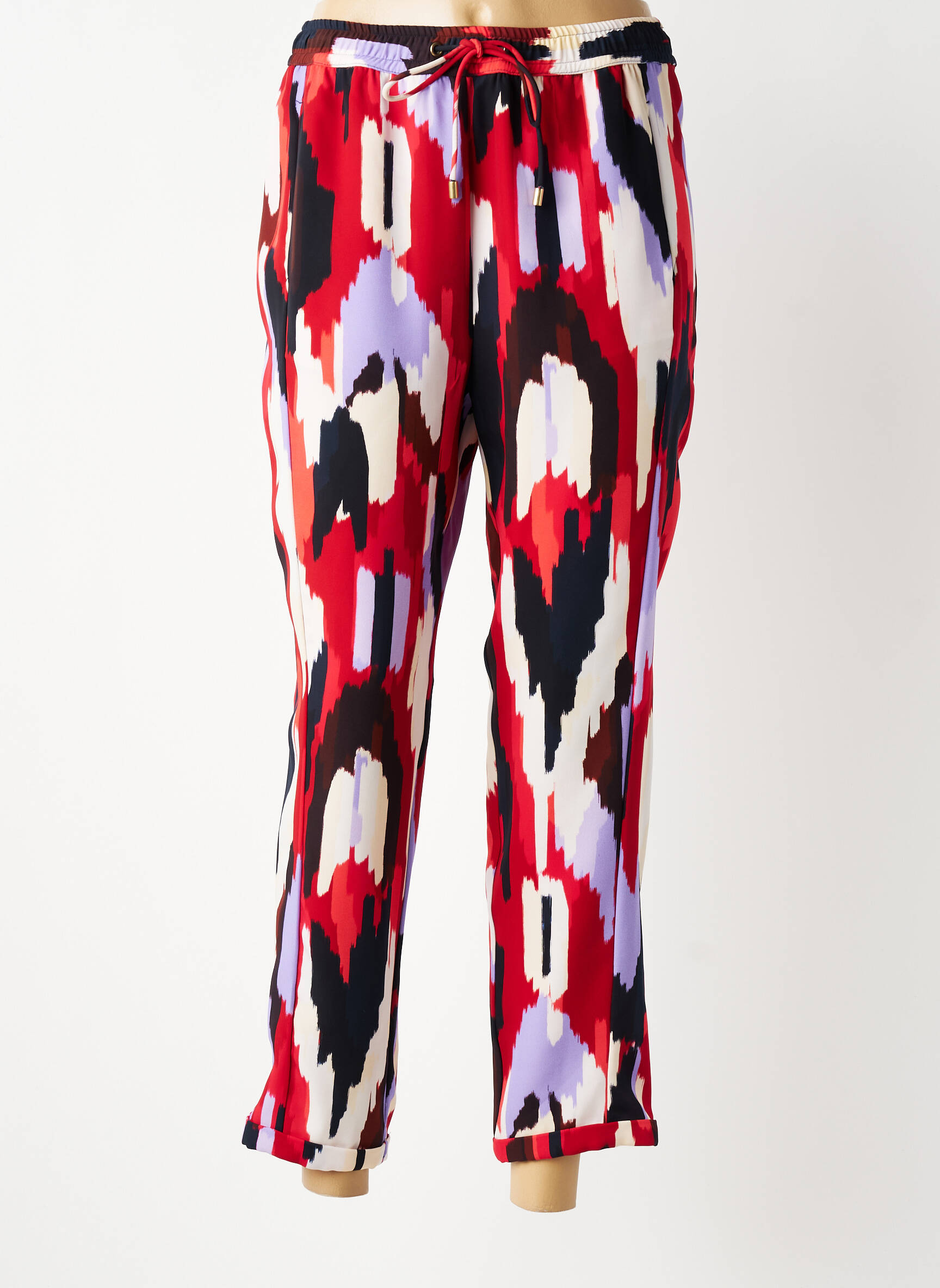 Pantalon droit taille élastique taille normale rouge LOLA CASADEMUNT femme
