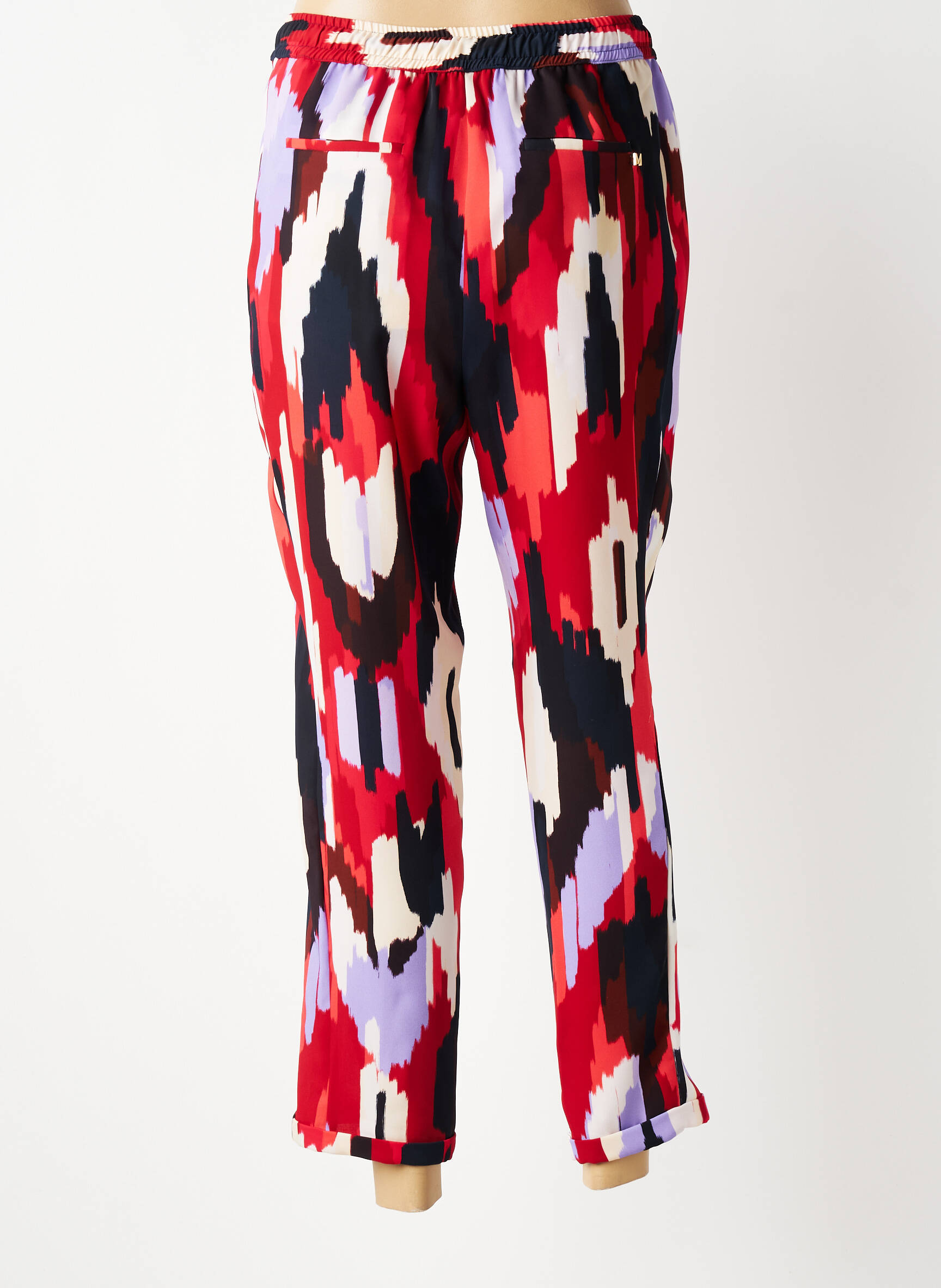 Pantalon droit taille élastique taille normale rouge LOLA CASADEMUNT femme
